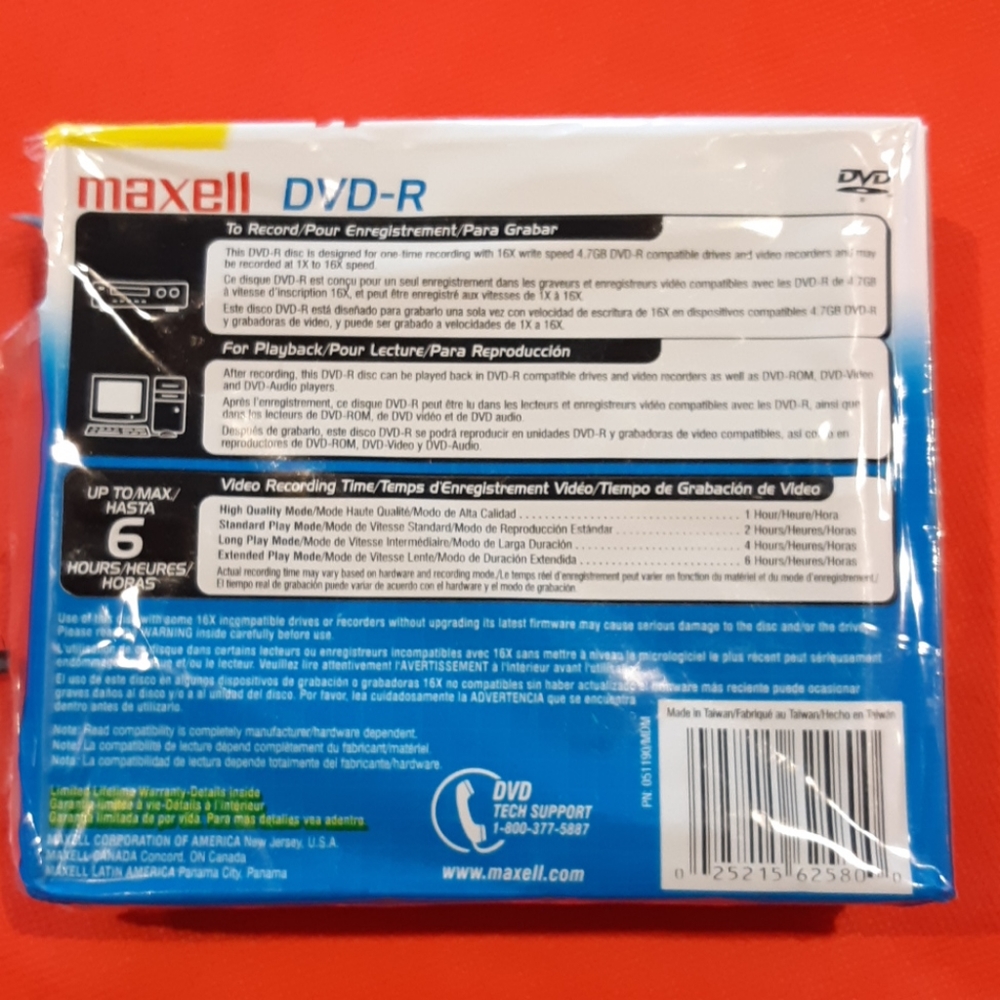 Maxell DVD-R Write-Once Single Sided Discs - Picture 2 of 3